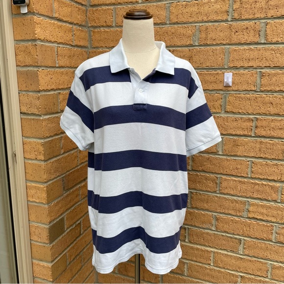 Country Road Other - COUNTRY ROAD Blue Stripe Polo Shirt Size L Casual Beach Summer Going Out